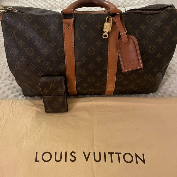 Louis Vuitton Travel Bag Keepall 45 w/ LV lock and key and Luggage Tag - Picture 2 of 15
